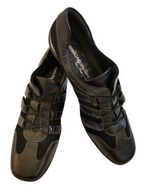 Walking Cradles Audio Comfort Walking Shoes Black Hook/Loop Closure - 9.5 Slim